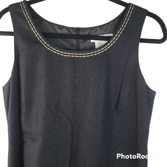 Coldwater Creek 2pc Black Sleeveless Sheath Dress & Short Sleeve Jacket Size 8 - Picture 7 of 15